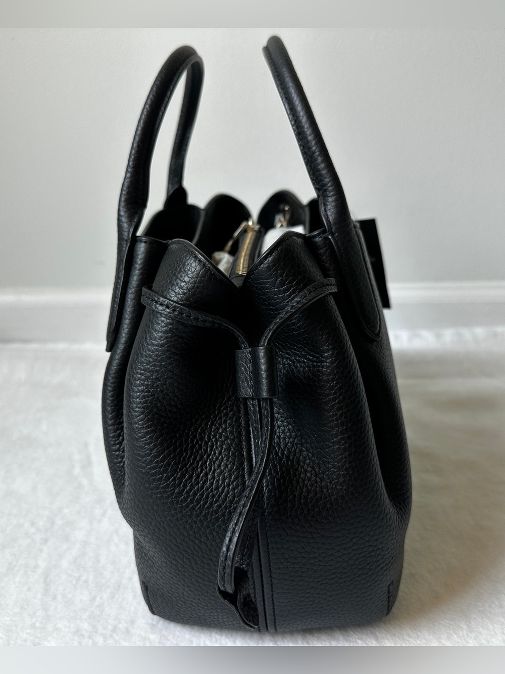 Kate Spade NWT Black Pebbled Leather Dumpling K8135 Small Satchel Original $379 - Picture 15 of 16